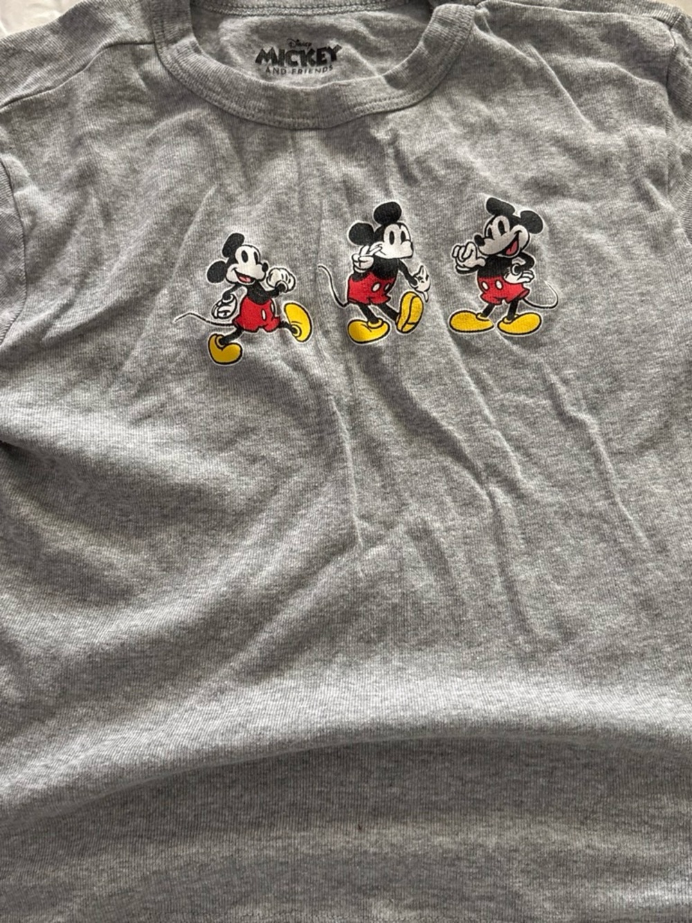 Disney Mickey Mouse Gray Kids T-Shirt
